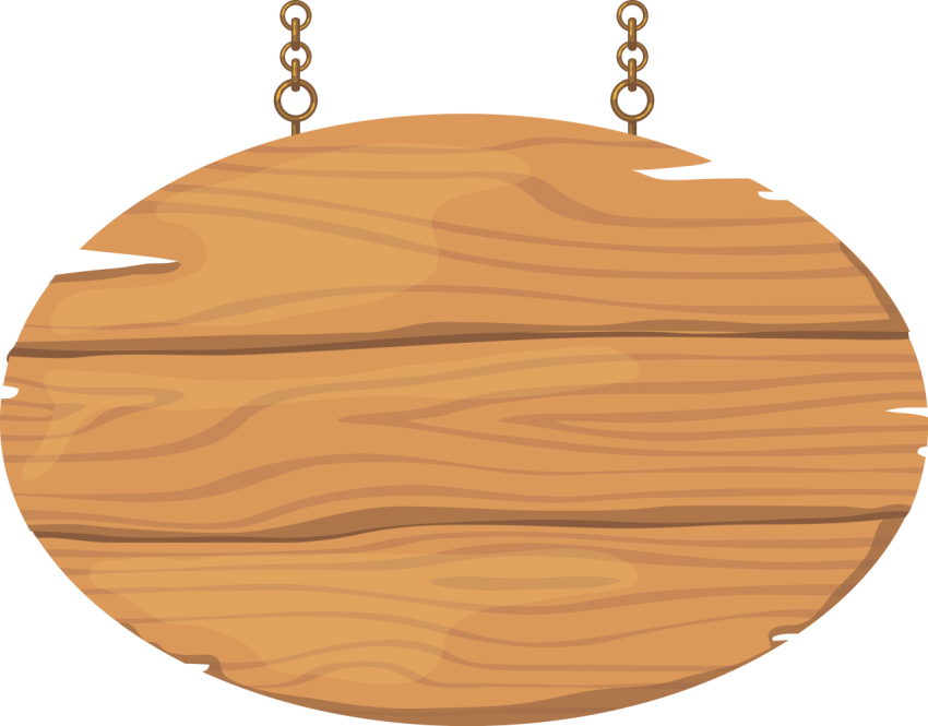 Cartoon Wooden Signboard Design