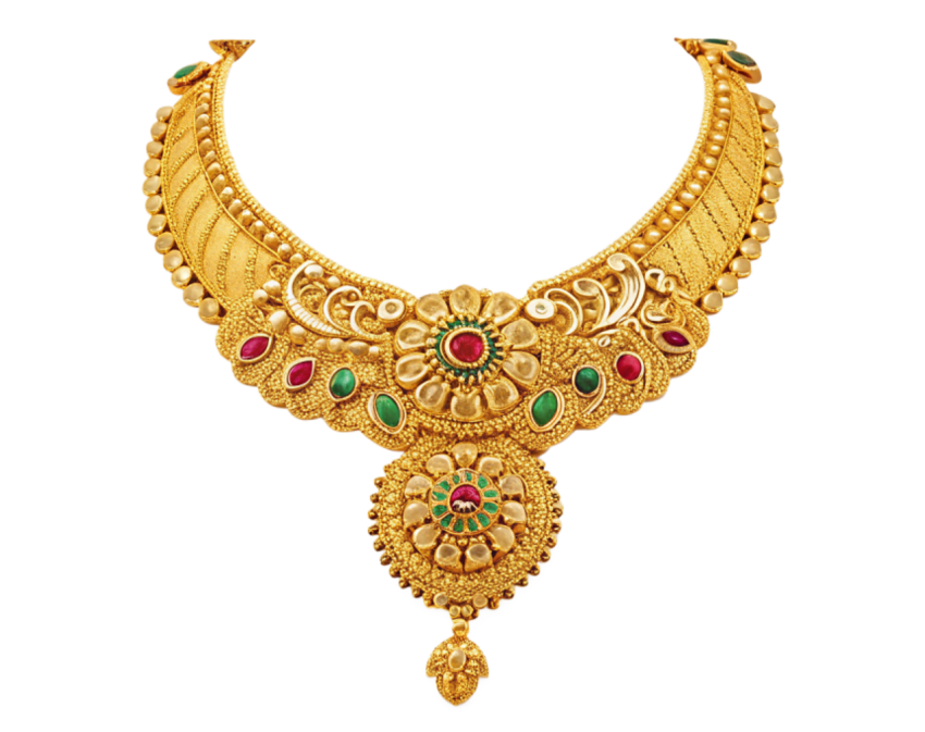 Golden necklace jewelry ornament png