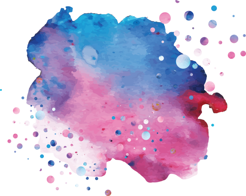 Water Color Stain Badge Design Template