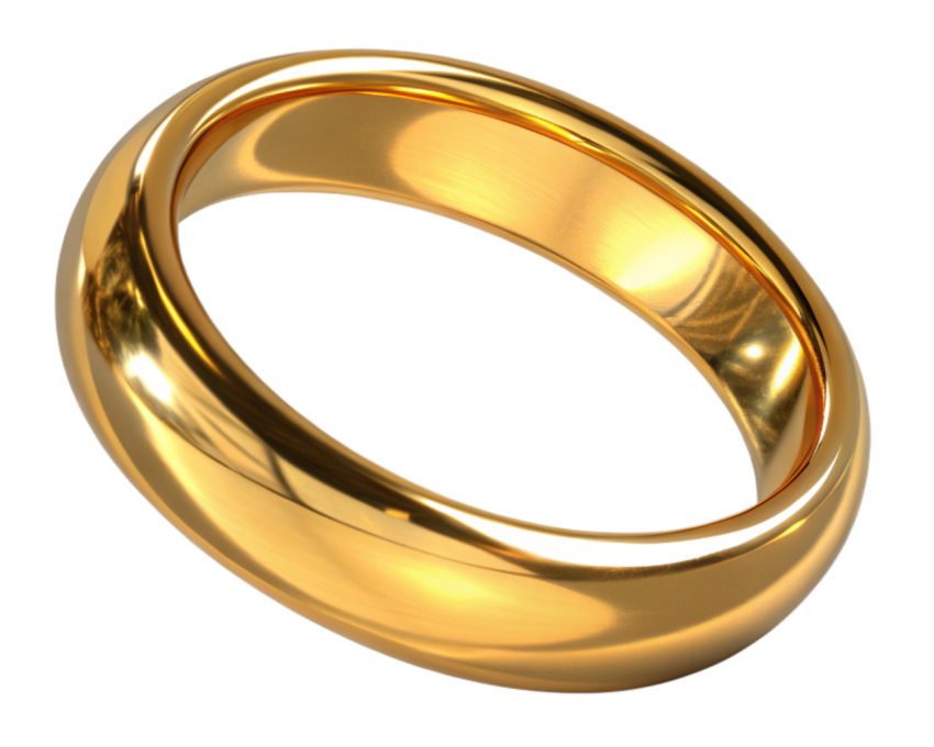 Gold ring png image