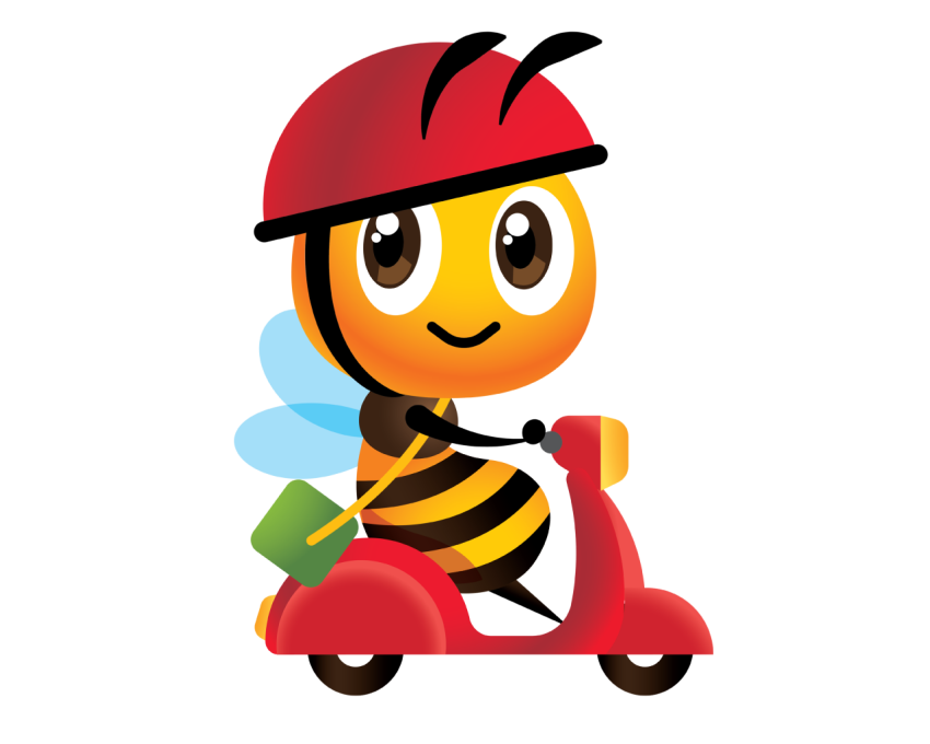 Bee Delivery Cartoon Png Free Download