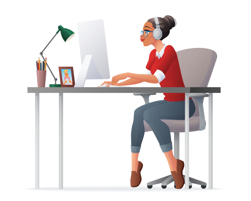 Girl Web Chat Cartoon Png Free Download