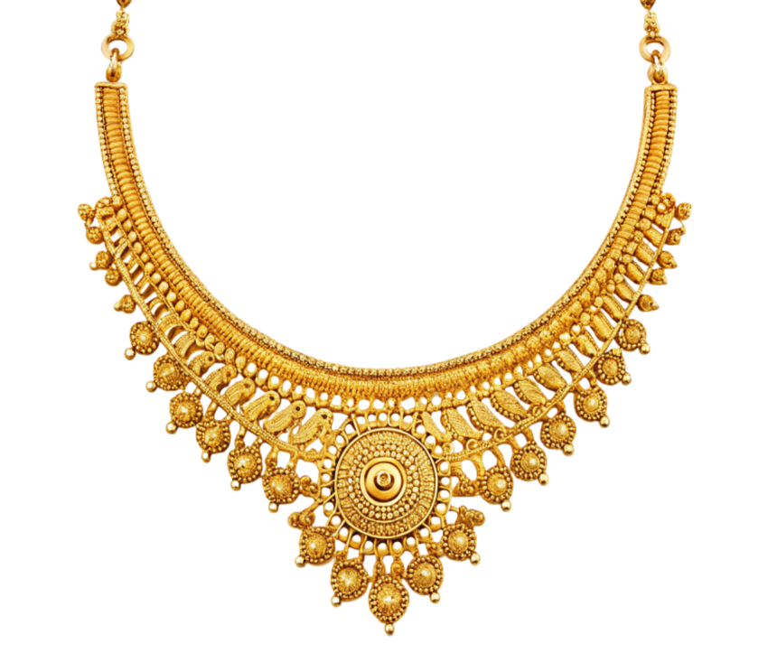 Gold necklace jewelry ornament png