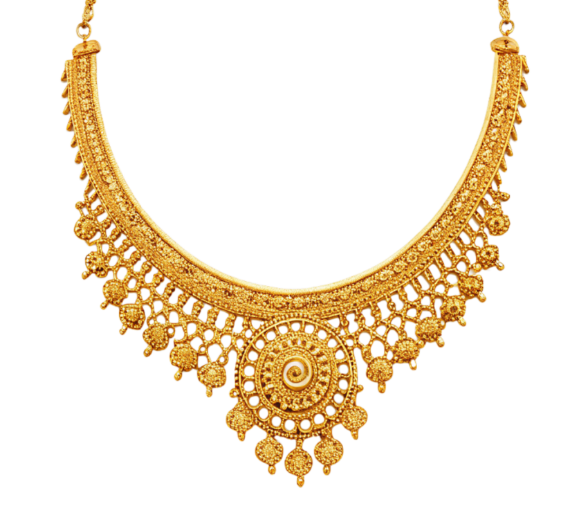 Gold necklace jewelry ornament png