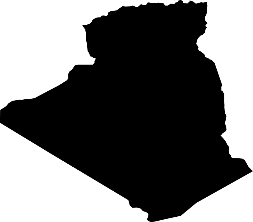 Algeria Map Silhouette Png