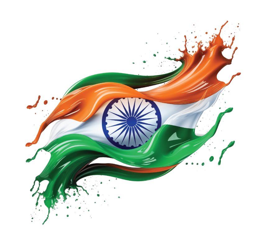 Abstract Transparent Indian Flag
