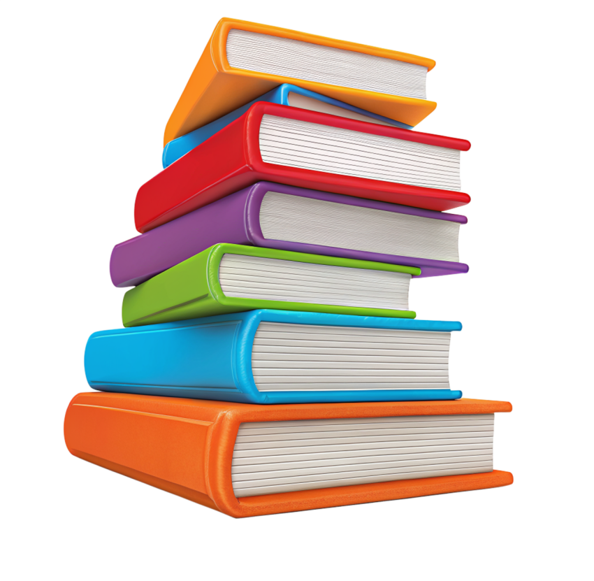 Book stack transparent image png