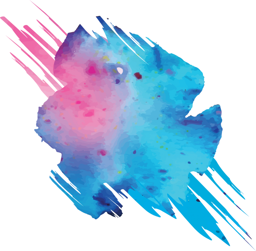 Water Color Stain Badge Design Template