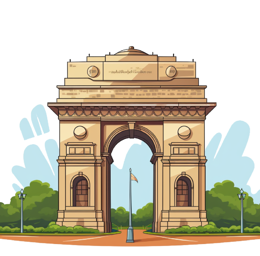 India Gate Illustration Png
