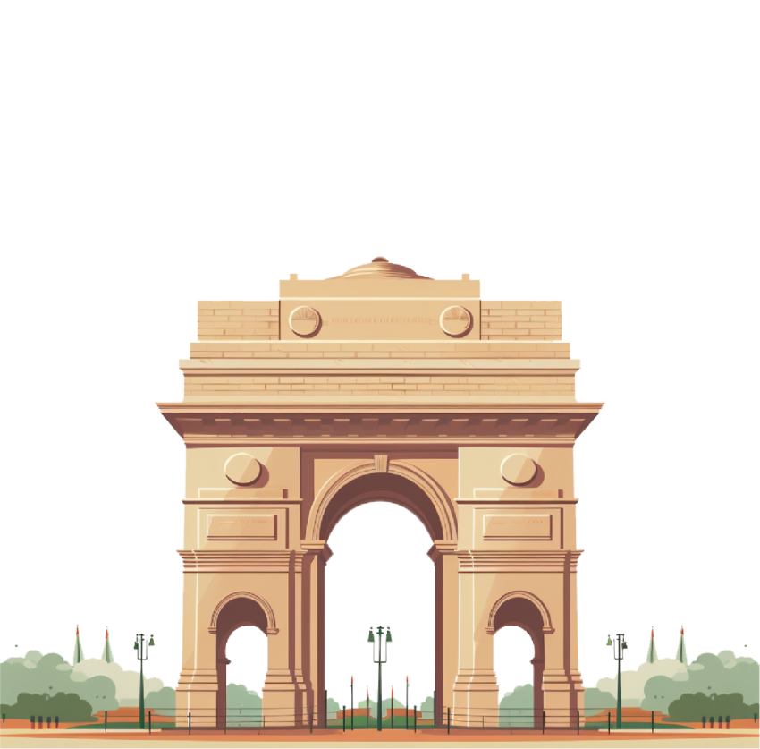 India Gate Illustration Image Png