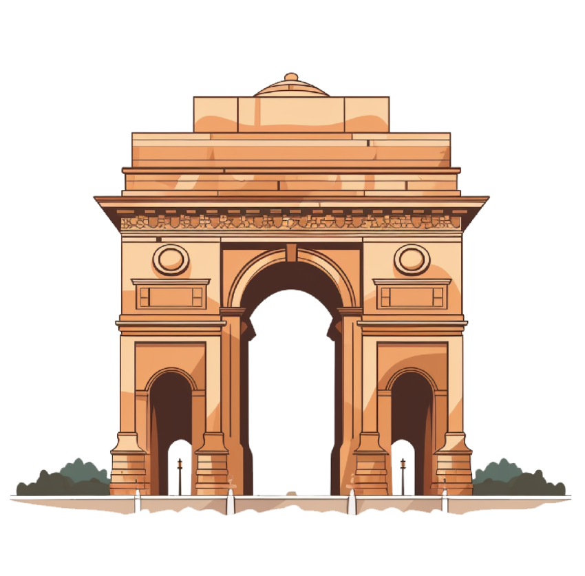 India Gate Illustration Png
