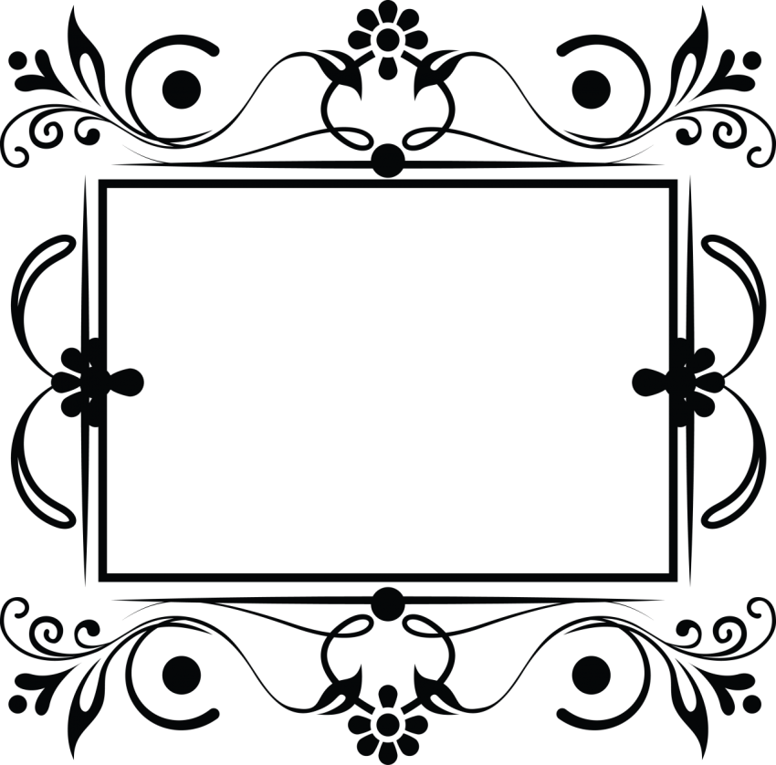 Floral Frame Design Png