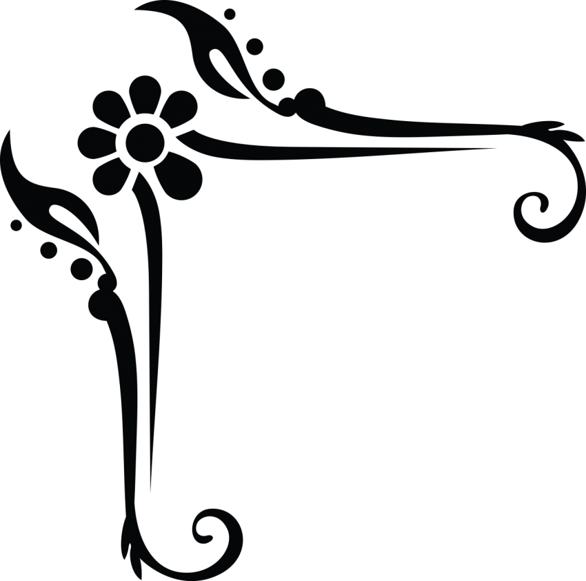 Floral Corner Design Element