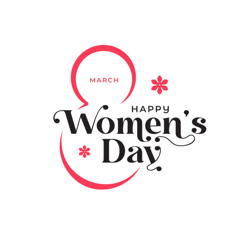 Happy Womens Day Typographic Png