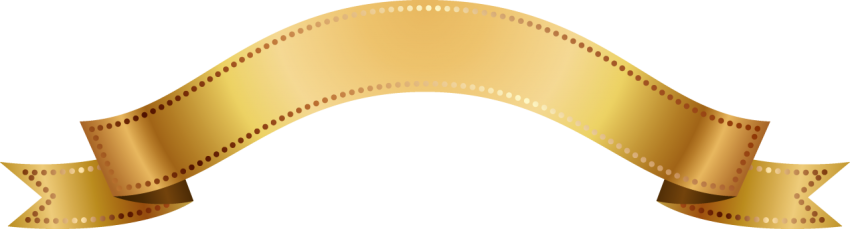 Golden Ribbon Banner Png