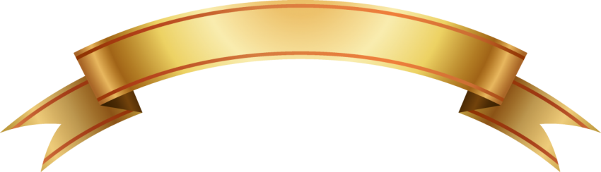 Golden Ribbon Banner Png