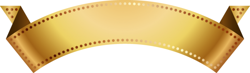 Golden Ribbon Banner Png