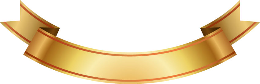 Golden Ribbon Banner Png