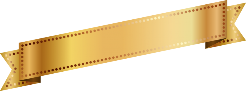 Golden Ribbon Banner Png