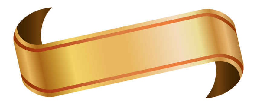 Golden Ribbon Banner Png