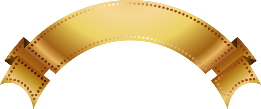 Golden Ribbon Banner Png