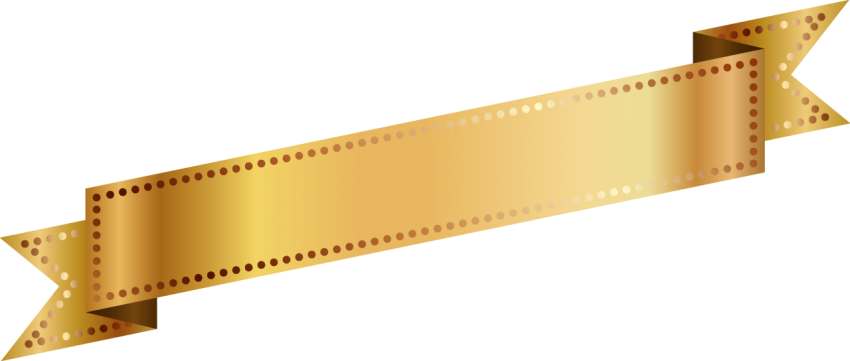 Golden Ribbon Banner Png