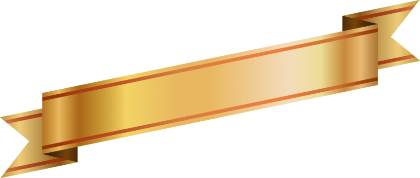 Golden Ribbon Banner Png