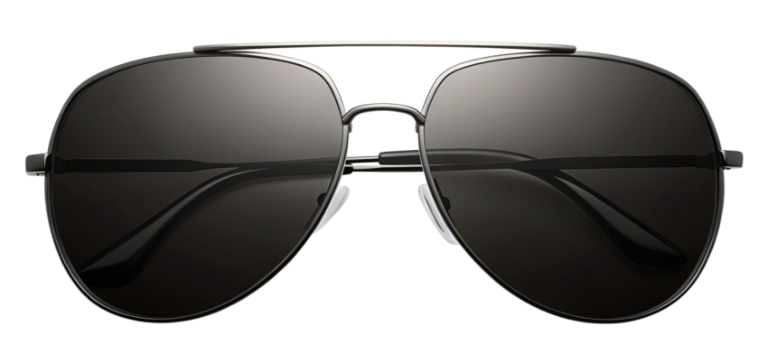 Modern  sleek black sunglasses png image