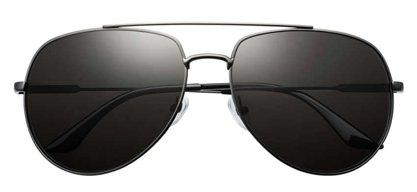 Modern  sleek black sunglasses png image