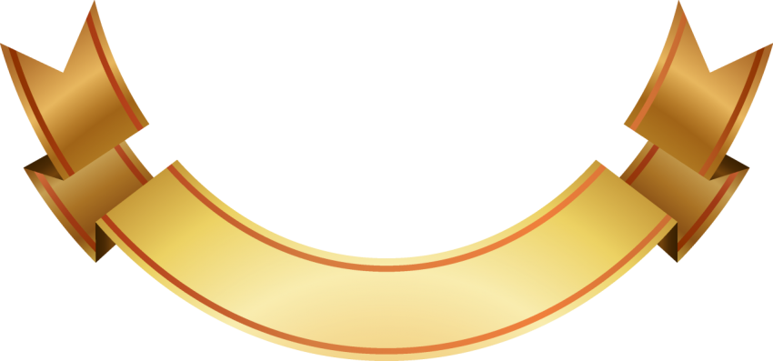 Golden Ribbon Banner Png