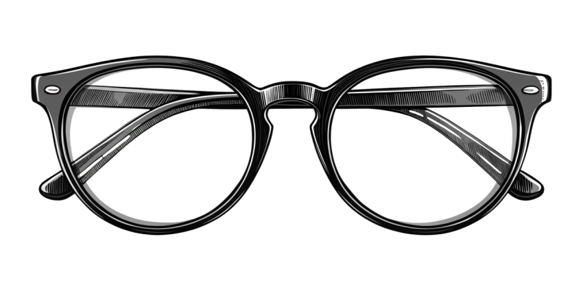 Eyeglasses frame black png illustration