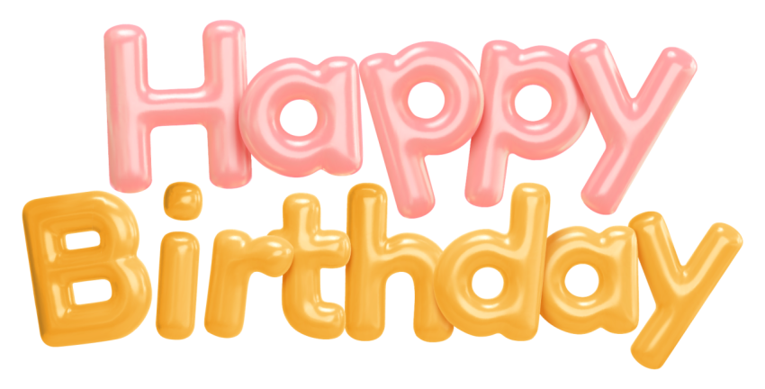 Happy Birthday 3D Text