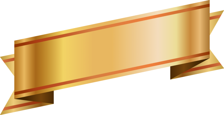 Golden Ribbon Banner Png
