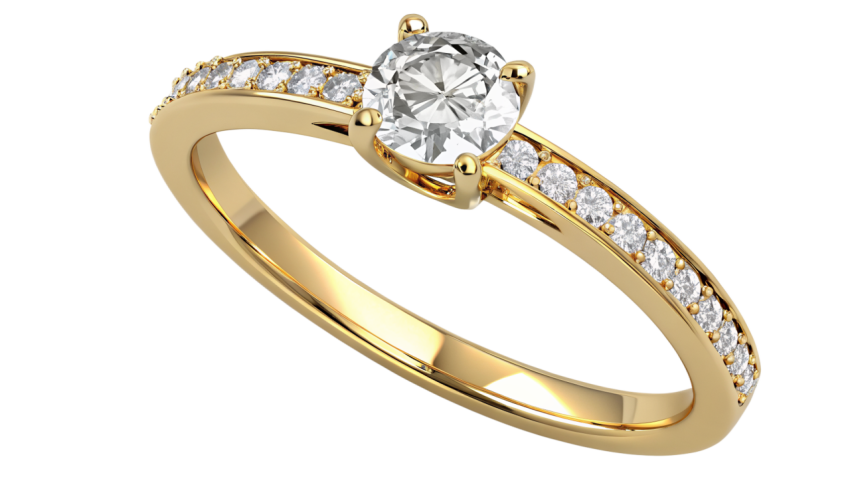 Gold dimond ring png image