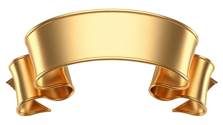 Golden Ribbon Banner Png