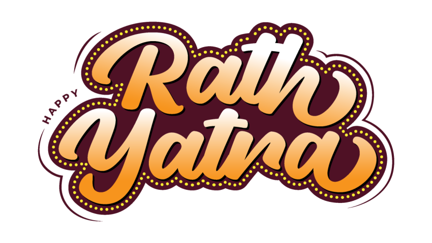 Rath Yatra Text Typography Design Png