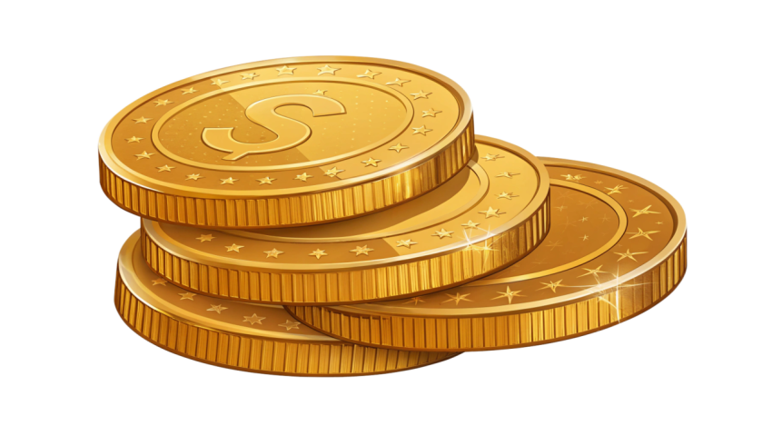 Dollar Golden Coins png