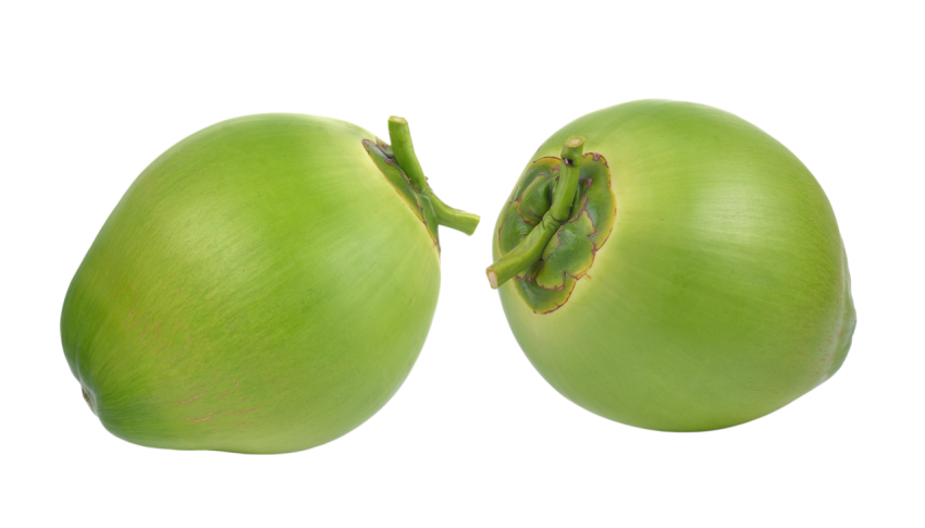 Green coconuts on transparent background png