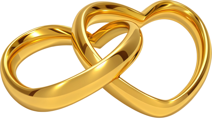 Love gold ring png image