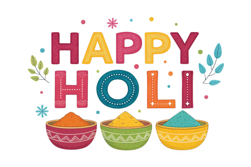 Happy holi  png text