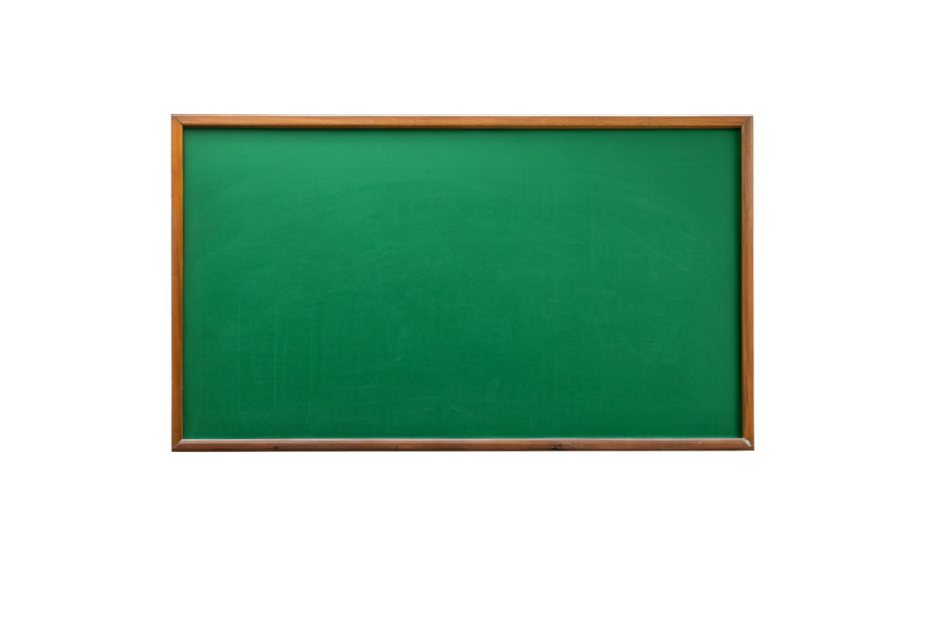 Blank green classroom chalkboard image png