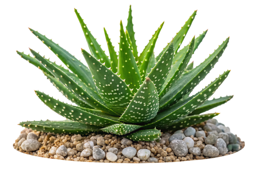 Aloe Vera Plant on Transparent Background