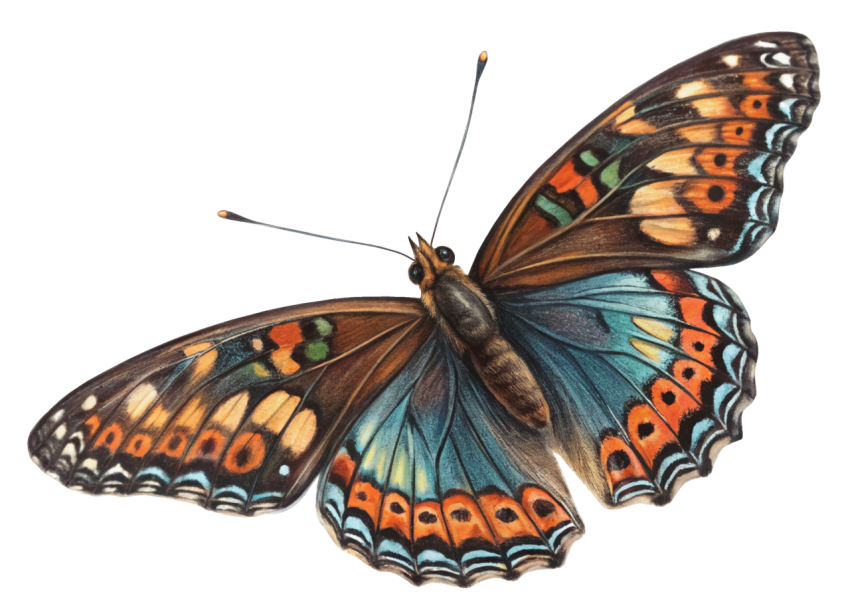 Colorful Patterns Butterfly PNG