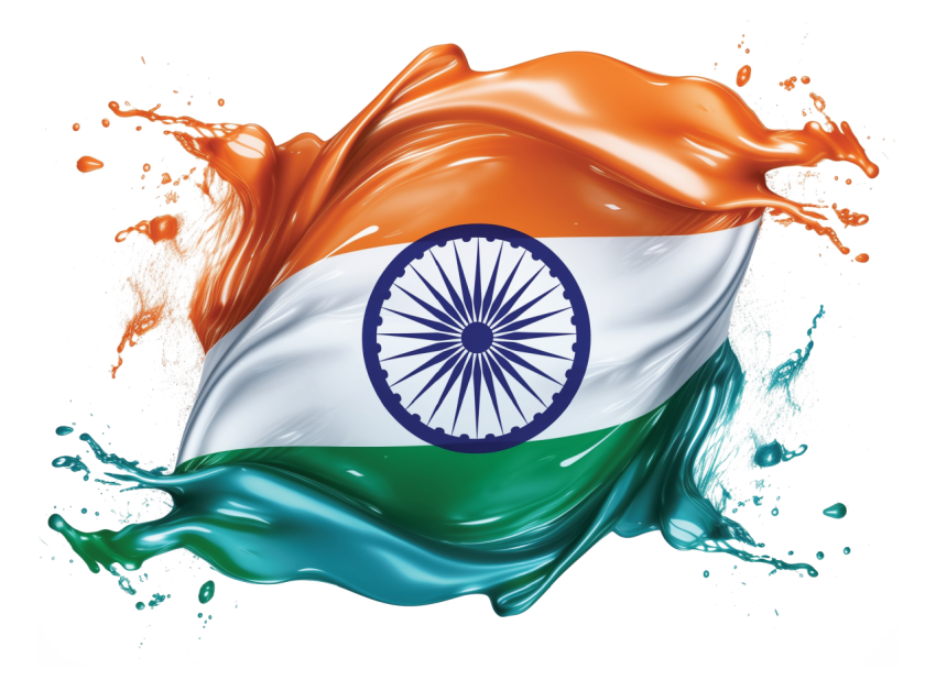 Abstract Transparent Indian Flag