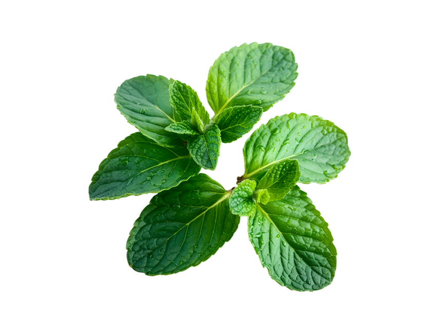 Fresh Green Mint Leaves Transparent