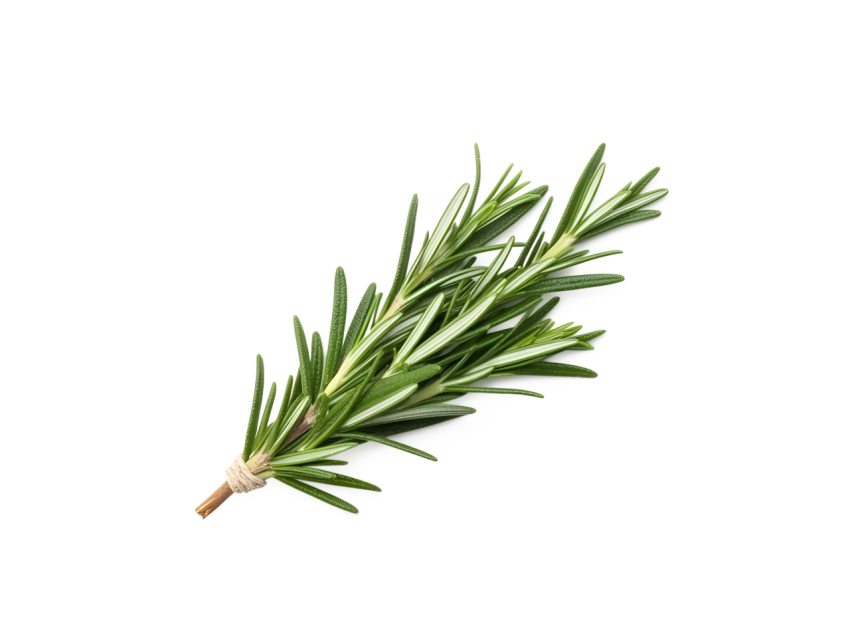Fresh Rosemary Sprigs Isolated on Transparent Background