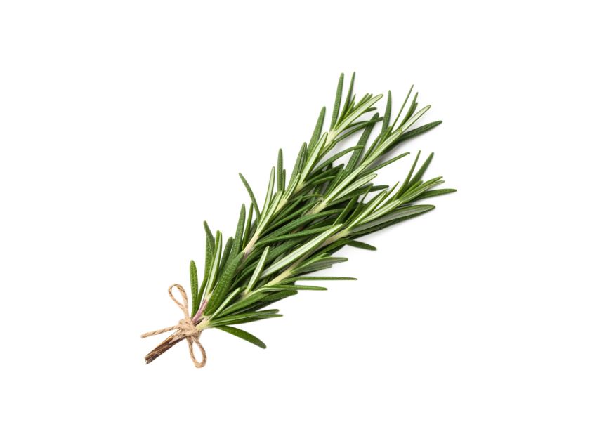 Fresh Rosemary Sprigs Isolated on Transparent Background