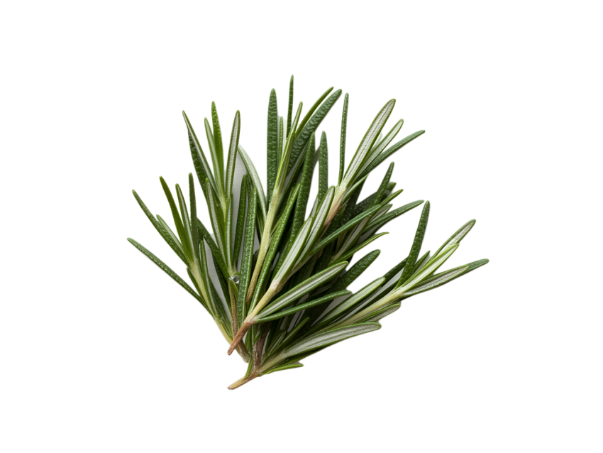 Fresh Rosemary Sprigs Isolated on Transparent Background
