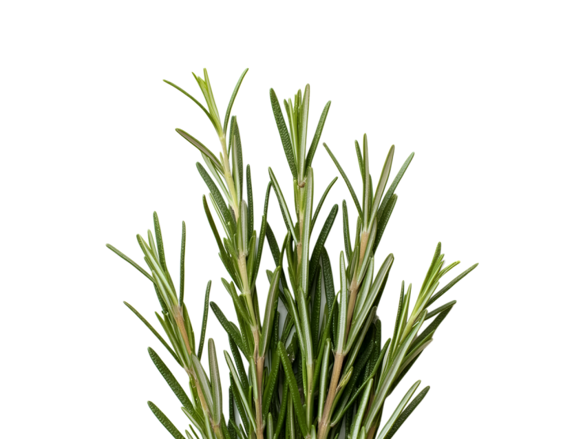 Fresh Rosemary Sprigs Isolated on Transparent Background