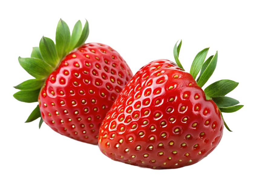 Fresh Strawberry Isolated on Transparent Background